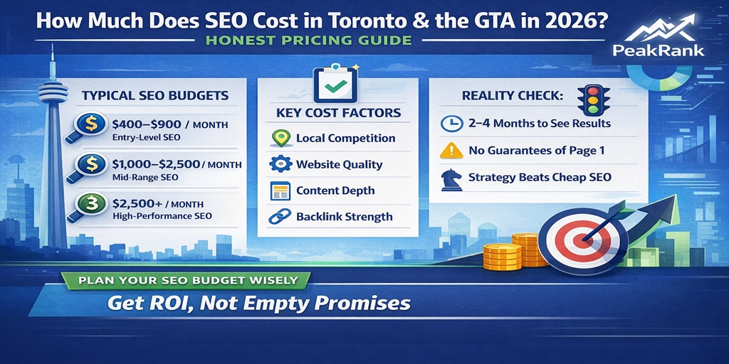 How Much Does SEO Cost in Toronto and the GTA in 2026